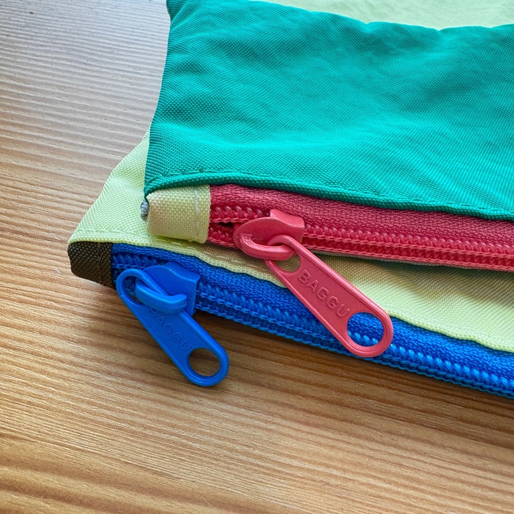 Baggu Deadstock Flat Pouch Set